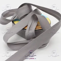 نوار اریب پارچه ای (کتان) 2 سانت طوسی (توپ 23 متری)