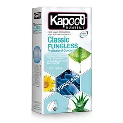خرید آنلاین کاندوم ضد حساسیت و ضد قارچ کلاسیک کاپوت مدل Kapoot Classic Fungless بسته ۱۲ عددی | خجالت نکش