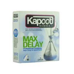 خرید آنلاین کاندوم کاپوت مدل Max Delay بسته 3 عددی | خجالت نکش