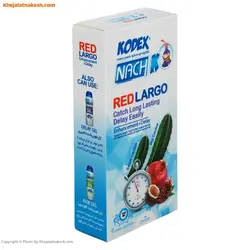 کاندوم ناچ کدکس مدل Red LARGO بسته 12 عددی + 7 روز ضمانت بازگشت وجه