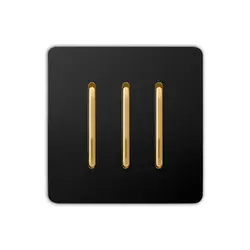 کلید سه پل آسیا کریستال مشکی طلایی