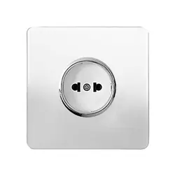 پریز برق آسیا کریستال سفید نقره ای