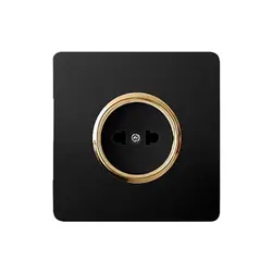 پریز برق آسیا کریستال مشکی طلایی