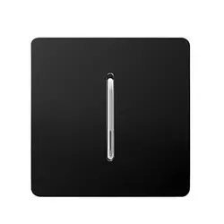 کلید تک پل آسیا کریستال مشکی نقره ای