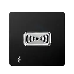 زنگ ملودی آسیا کریستال مشکی نقره ای