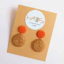 گوشواره منجوق بافی ملک کد008