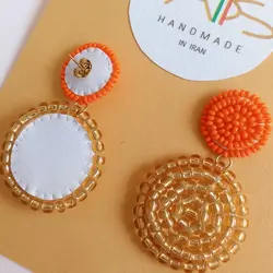 گوشواره منجوق بافی ملک کد008