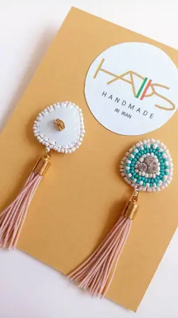 گوشواره منجوق بافی کمند کد002