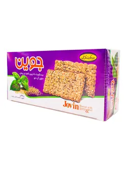 بیسکویت جوین گرجی با تزیین کنجد و ریحان