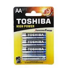 باتری قلمی آلکالاین مدل High Power بسته 4 عددی توشیبا