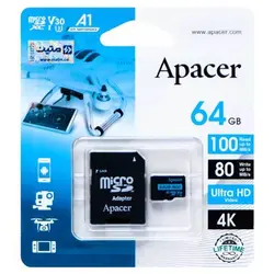 کارت حافظه اپیسر مدل V30 ظرفیت 64 گیگابایت به همراه آداپتور SD