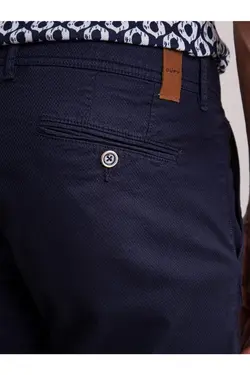 شلوارک مردانه لاکرا ترکیبی ساده پنبه ای سرمه ای دوفی Dufy (ساخت ترکیه)