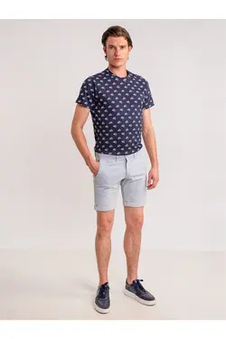 شلوارک مردانه لاکرا ترکیبی ساده پنبه ای آبی دوفی Dufy (ساخت ترکیه)