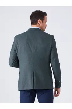 تک کت دو دکمه ای مردانه اسلیم فیت لجنی تیره دوفی Dufy (ساخت ترکیه)