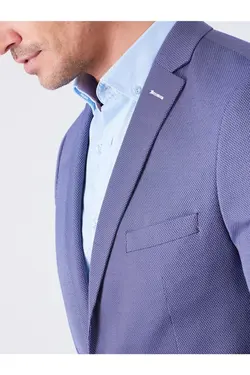 تک کت دو دکمه ای مردانه اسلیم فیت بنفش دوفی Dufy (ساخت ترکیه)