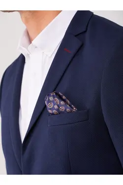 تک کت دو دکمه ای مردانه اسلیم فیت سرمه ای دوفی Dufy (ساخت ترکیه)