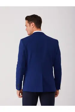 تک کت دو دکمه ای مردانه اسلیم فیت آبی سیر دوفی Dufy (ساخت ترکیه)