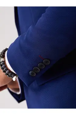 تک کت دو دکمه ای مردانه اسلیم فیت آبی سیر دوفی Dufy (ساخت ترکیه)