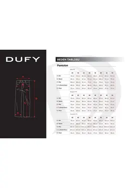 شلوار پنبه ای کلاسیک مردانه بادمجانی دوفی Dufy (ساخت ترکیه)