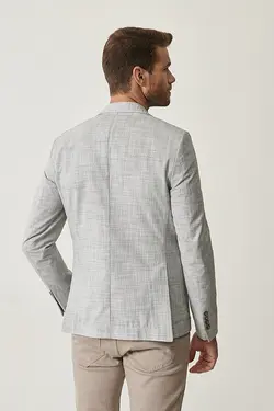 تک کت مردانه با طرح باریک چاک دوتایی خاکستری آلتین ییلدیز Altinyildiz (ساخت ترکیه)