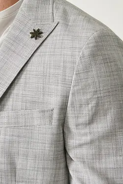 تک کت مردانه با طرح باریک چاک دوتایی خاکستری آلتین ییلدیز Altinyildiz (ساخت ترکیه)