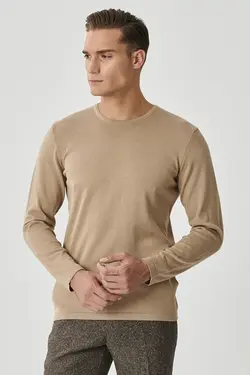 ژاکت بافتنی ساده مردانه استاندارد خاکی آلتین ییلدیز Altinyildiz (ساخت ترکیه)