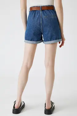 شلوارک جین جیب دار زنانه آبی کوتون Koton (ساخت ترکیه)