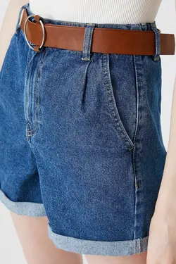 شلوارک جین جیب دار زنانه آبی کوتون Koton (ساخت ترکیه)