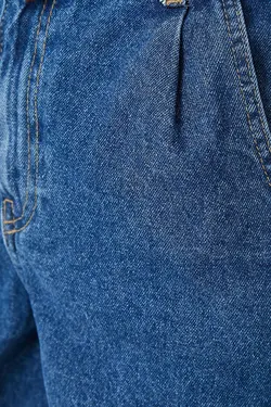 شلوارک جین جیب دار زنانه آبی کوتون Koton (ساخت ترکیه)