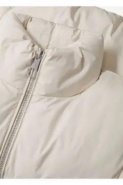 جلیقه زیپ دار لحافی زنانه سفید مانگو MANGO (ساخت اسپانیا)