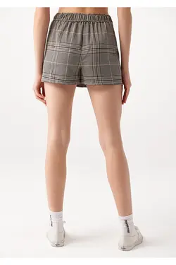 شلوارک اسپرت چهارخونه سه رنگ زنانه ماوی Mavi (ساخت ترکیه)