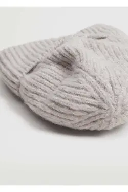 کلاه کشدار سبک مرمری زنانه خاکستری مانگو MANGO (ساخت اسپانیا)