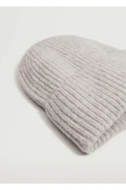 کلاه کشدار سبک مرمری زنانه خاکستری مانگو MANGO (ساخت اسپانیا)