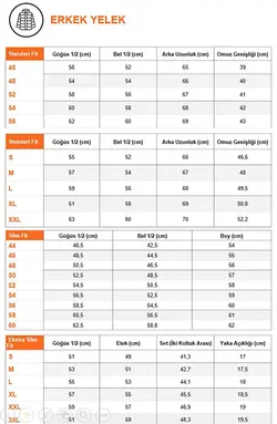 جلیقه ورزشی بادی یقه ایستاده مردانه نارنجی آلتین ییلدیز Altinyildiz (ساخت ترکیه)
