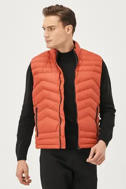 جلیقه ورزشی بادی یقه ایستاده مردانه نارنجی آلتین ییلدیز Altinyildiz (ساخت ترکیه)