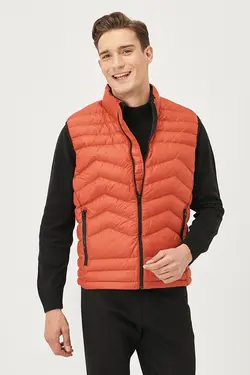 جلیقه ورزشی بادی یقه ایستاده مردانه نارنجی آلتین ییلدیز Altinyildiz (ساخت ترکیه)