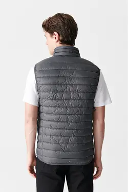 جلیقه پاف یقه ایستاده مشکی مردانه طوسی آوا Avva (ساخت ترکیه)