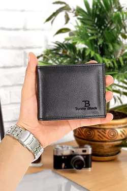 ست کمربند کیف پول چرمی مردانه مشکی تونی بلک Tonny Black (ساخت ترکیه)