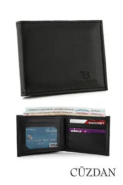 ست کمربند کیف پول چرمی مردانه مشکی تونی بلک Tonny Black (ساخت ترکیه)