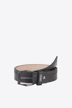 کمربند چرم مصنوعی بافت دار مردانه مشکی آوا Avva (ساخت ترکیه)