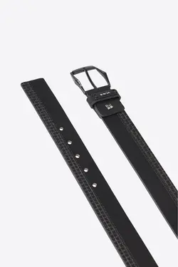 کمربند چرم مصنوعی بافت دار مردانه مشکی آوا Avva (ساخت ترکیه)