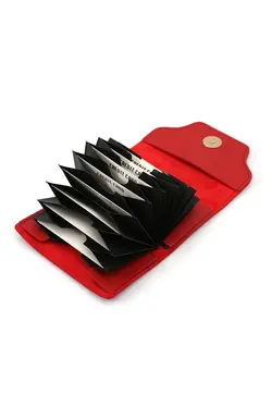 جا کارتی مینی زنانه گیره فلزی قرمز چانتاجیم Cantacim (ساخت ترکیه)