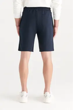 شلوارک راسته ساده جیب دار مردانه سرمه ای آوا Avva (ساخت ترکیه)