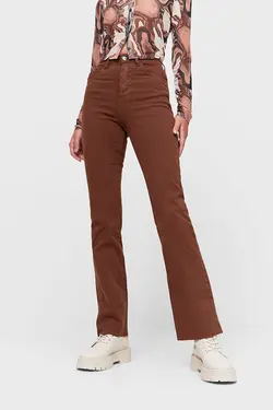 شلوار جین دمپا چاک دار قهوه ای زنانه استرادیواریوس Stradivarius (ساخت اسپانیا)