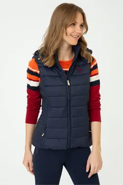 جلیقه کلاهدار زنانه سرمه ای یو اس پولو US Polo (ساخت ترکیه)