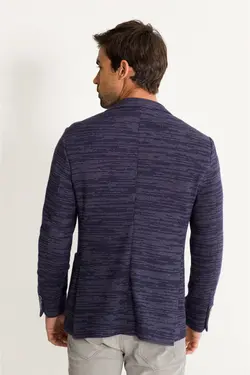 کت تک اسلیم فیت نیلی یقه انگلیسی مردانه آوا Avva (ساخت ترکیه)