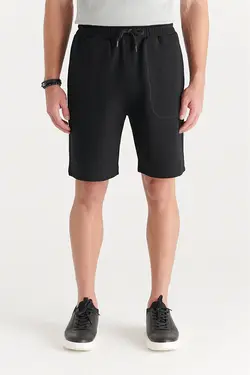 شلوارک مردانه راسته جیب دار مشکی آوا Avva (ساخت ترکیه)