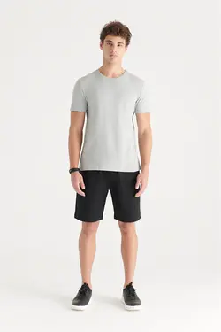 شلوارک مردانه راسته جیب دار مشکی آوا Avva (ساخت ترکیه)