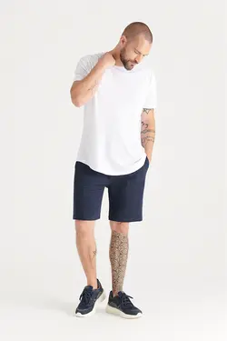 شلوارک مردانه راسته جیب دار سرمه ای آوا Avva (ساخت ترکیه)