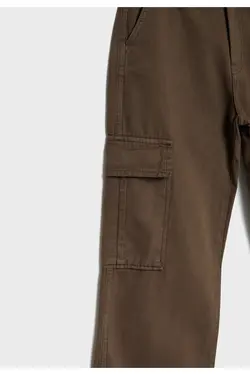 شلوار 6 جیب فاق بلند قهوه ای زنانه استرادیواریوس Stradivarius (ساخت اسپانیا)